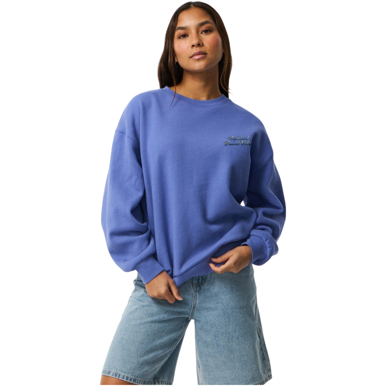 Rip Curl Mujer Vida De Playa Heritage Crew 0EMWFL - Mid Blue